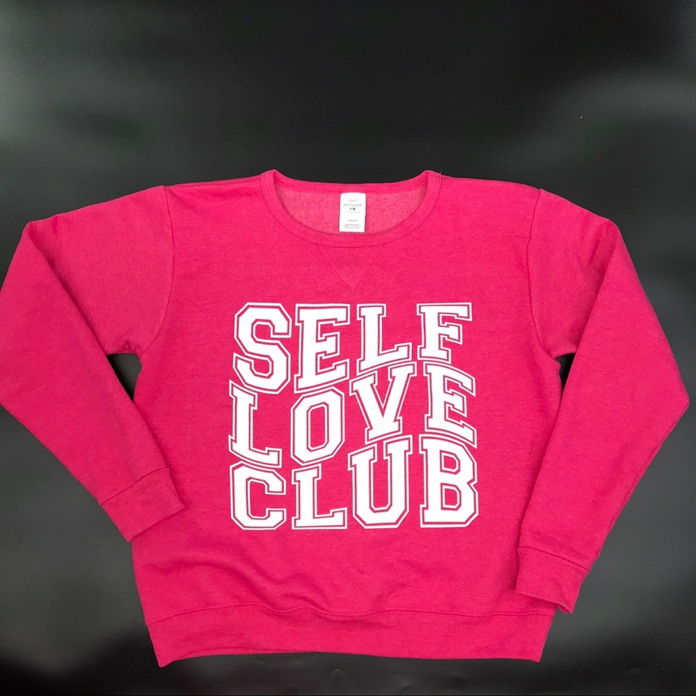 Hanes eco smart Pink 'Self Love Club' Sweatshirt